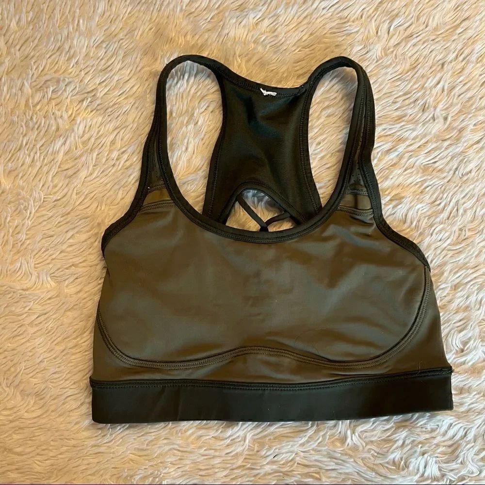 Lululemon olive green racerback sports bra